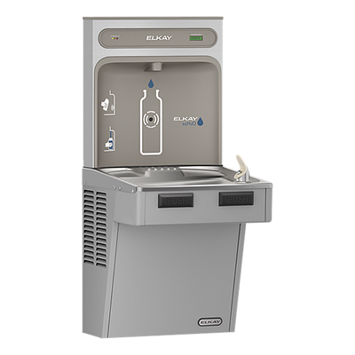 ezH2O®  Bottle Filling Station with Mechanically Activated Single ADA Cooler Filtered Non-Refrigerated Light Gray