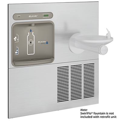 ezH2O®  Retrofit Bottle Filling Station for SwirlFlo® Fountain Non-Filtered Refrigerated Stainless