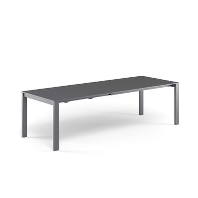 Round Extensible table with steel sheet top 160+54+54x100