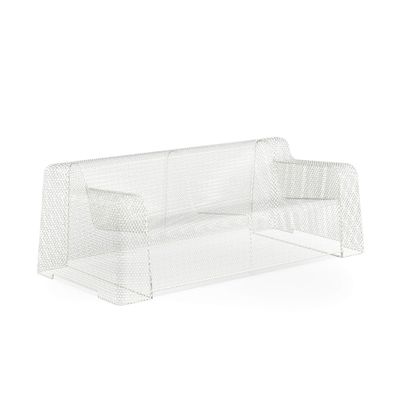 two seats sofa / outside in Steel - Collection Ivy