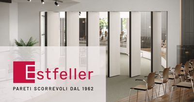 Sound absorbing sliding wall D70 - Estfeller Pareti