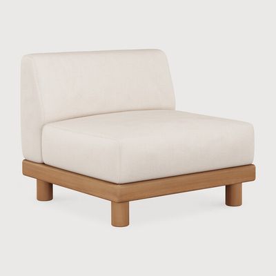 Monocle outdoor modular sofa - Natural, White - 83 x 83 x 72 cm (10S10411)