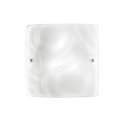 Plafoniera MIRO' in vetro bianco 40 cm.