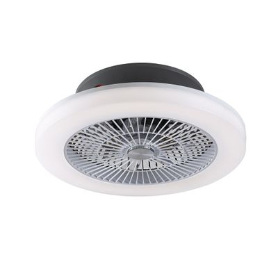 Ventilatore LED FOEHN 40W grigio 3 velocità con Wi-Fi e telecomando