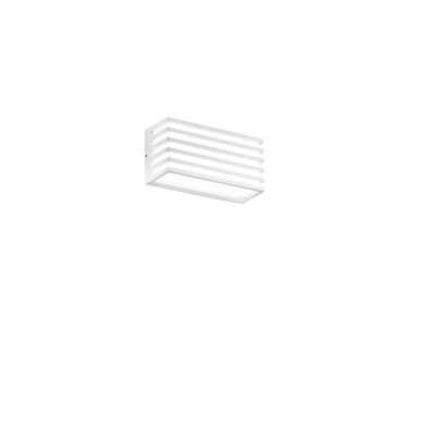 Applique da esterno bianco DUKROT in alluminio con diffusore in policarbonato IP54 LED 12W 22cm