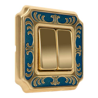 DOUBLE-KEY SWITCH SMALTO ITALIANO SIENA COLLECTION