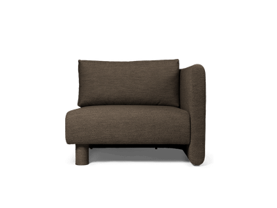 Dase Sofa Armrest Right - Soft Bouclé - Dark Brown