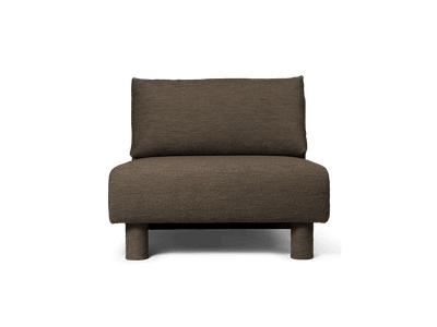 Dase Sofa Center - Soft Bouclé - Dark Brown