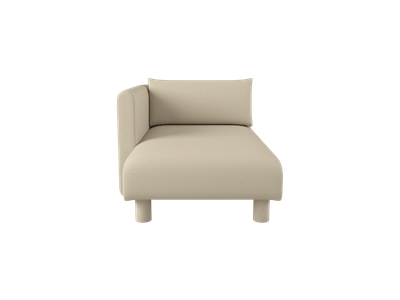 Dase Sofa Chaise Longue Left - Grain - Cashmere