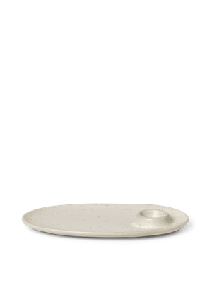 Flow Breakfast Plate - Off-White Speckle