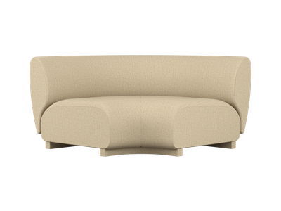 Rico Sofa Corner - Wide - Raw Bouclé - Natural