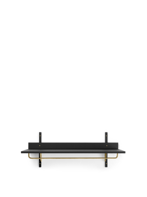 Sector Rack Shelf - Black Ash/Brass