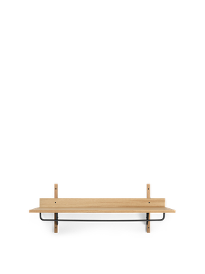 Sector Rack Shelf - Natural Oak/Black Brass