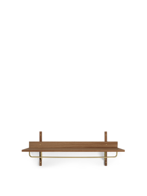 Sector Rack Shelf - Smoked Oak/Brass