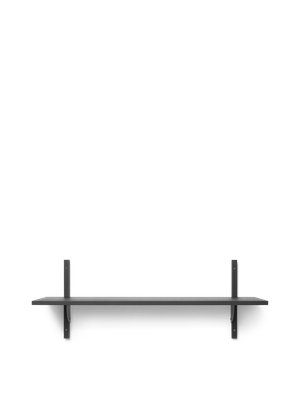 Sector Shelf - Single - Wide - Black Ash/Black Brass