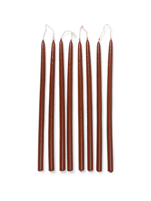 Spike Slim Candles - Set of 8 - Rust