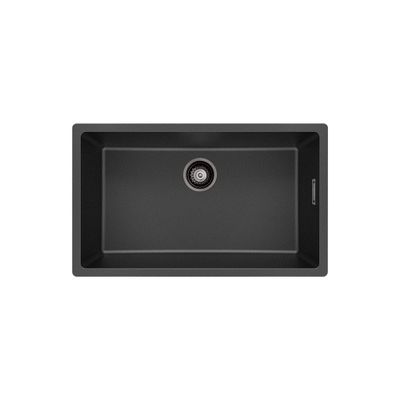 Kuro Granite 53L Single Bowl Kitchen Sink, Matte Black