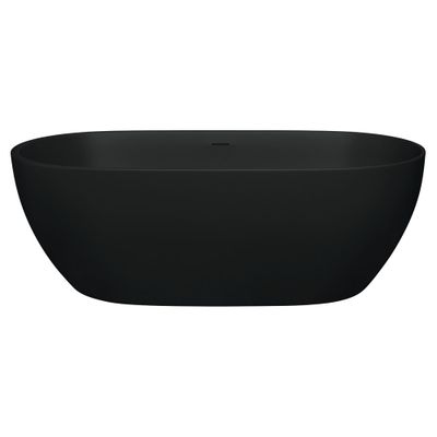 Luciana Solid Surface Bath, Matte Black, 1690mm