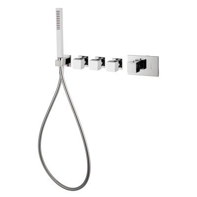 Built-in single lever bath/shower mixer with three outlets F3968X3