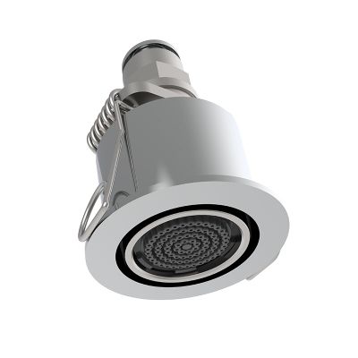Concealed micro shower head with spring fastening system F3710L