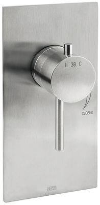 CleoSteel 48 External part for wall-mounted built-in thermostatic shower mixer with stop valve