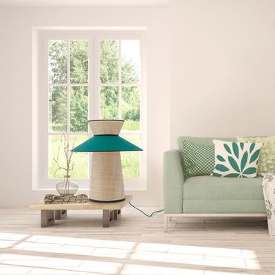 LINDA GM - Natural fibre floor lamp