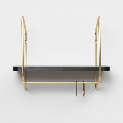 Urban Nomad Wall Shelf / 42x24 cm / Gold / Black
