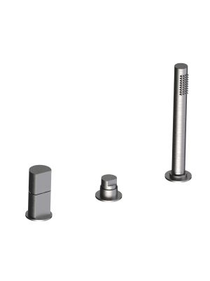 Batteria bordo vasca monocomando senza bocca
