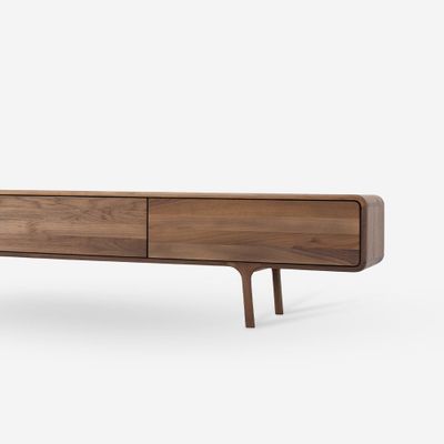 Fawn Lowboard - Three Drawers, Walnut