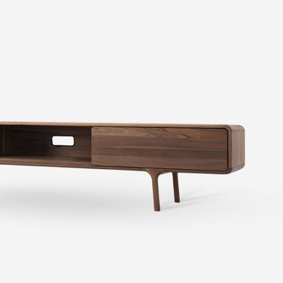Fawn Lowboard - Two Drawers, Walnut