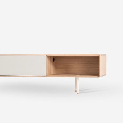 Fina Lowboard - Two Drawers, Off-White