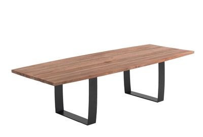 Fanny table 300 x 115 teak top iron leg black