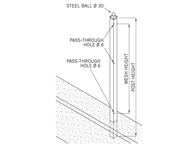 Pole Mesh Column