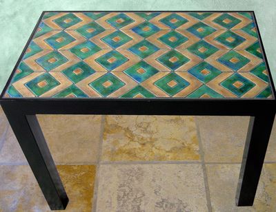 Handmade tile mosaic tabletop custom #15