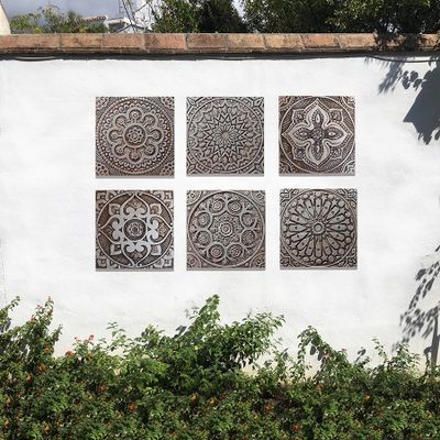 Handmade Tiles Set6 silver [30cm/11.8"]