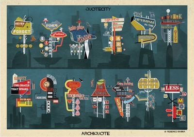 HABIMAT - ARCHIQUOTE: le citazioni degli architetti diventano poster