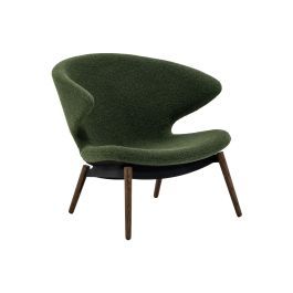 Ella Lounge Chair in Walnut and Boucle Moss