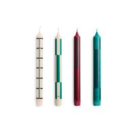 Pattern Dinner Candles Set of 4