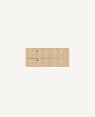 Dry Shelving Storage Drawers, 4 Drawers, 33" Width - 13.75" Depth