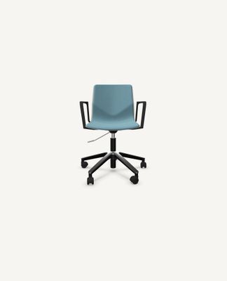 FourSure® Wheeler Chair, Swivel Base, Upholstered Interior - with Arms