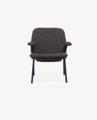 Lana Lounge Chair with Arms, Metal - Highback