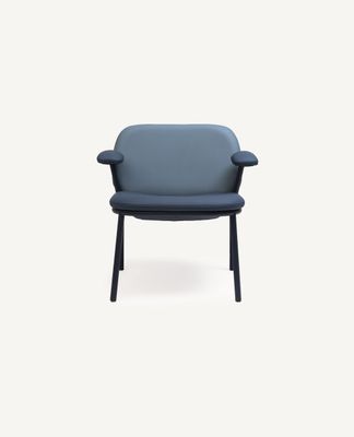 Lana Lounge Chair with Arms, Metal - Lowback