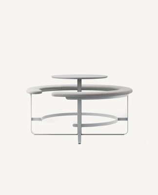 Picnic Round Bench Seating with Table, Bar Height - 71" Diameter