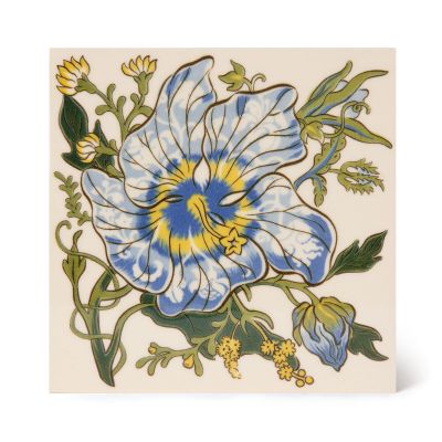 ARTEMIS HIBISCUS Printed Tiles - Ecru