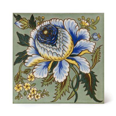 ARTEMIS ROSE Printed Tiles Sample - Sage