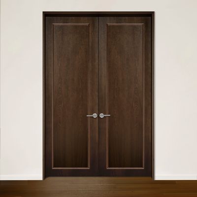 CONTOUR double door red oak flat cut brushed veneer Pecan