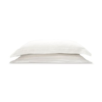Ensemble de taies d'oreiller avec bordure en percale italienne unie 40