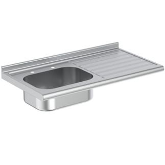 Doon Sink basin 1200x650x340 mm, 2 tap holes, no waste