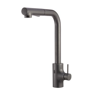 I55 series kitchen tap, operated by infrared sensor, with ceramic discs mixing cartridge and manual by-pass, powered by mains 23