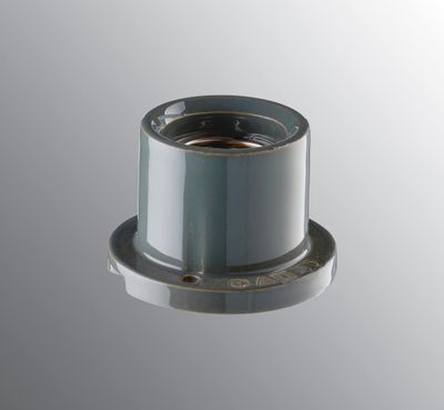 Lamp holder E27 grey glaze for sauna for pole screws